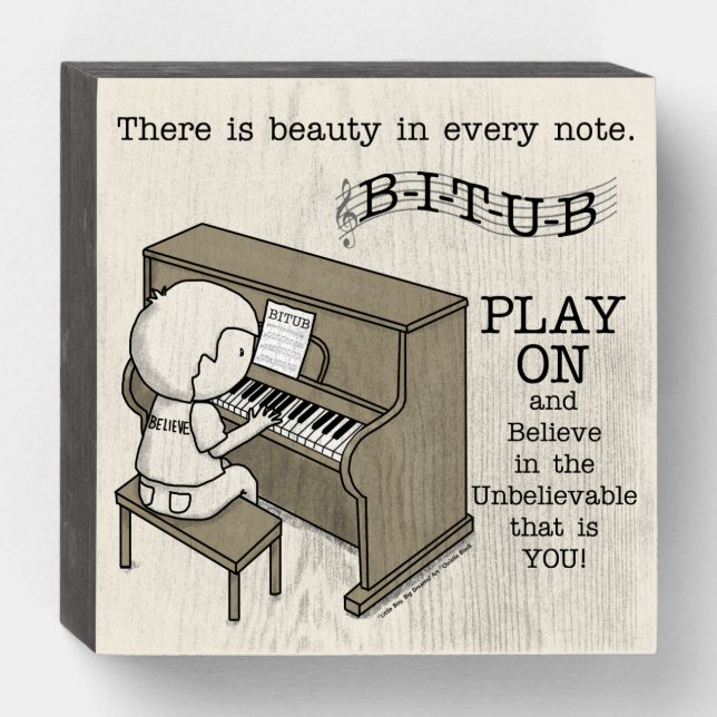 Play On Wooden Box Sign (Front Horizontal)