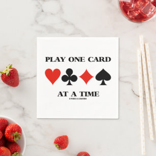 Play One Card At A Time Four Card Suits Napkins