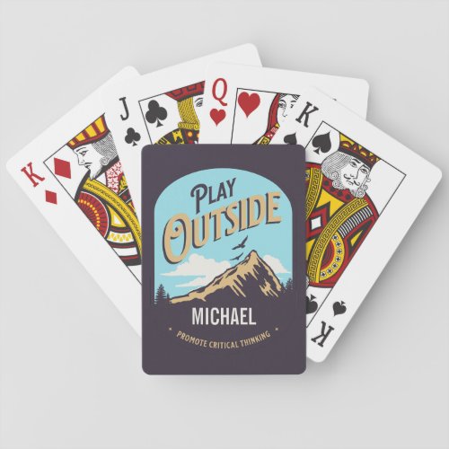 Play Outside Promote Critical Thinking Poker Cards
