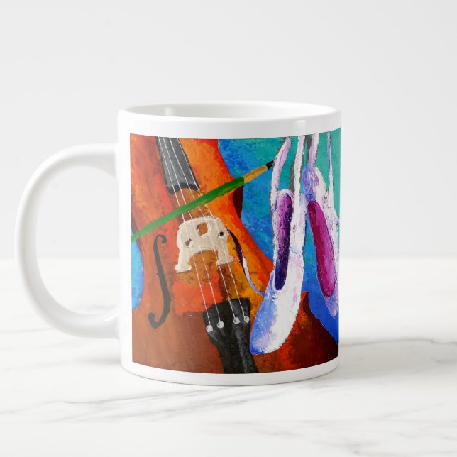 “Play Paint Pointe” Jumbo Coffee Mug by panoplei (Left)