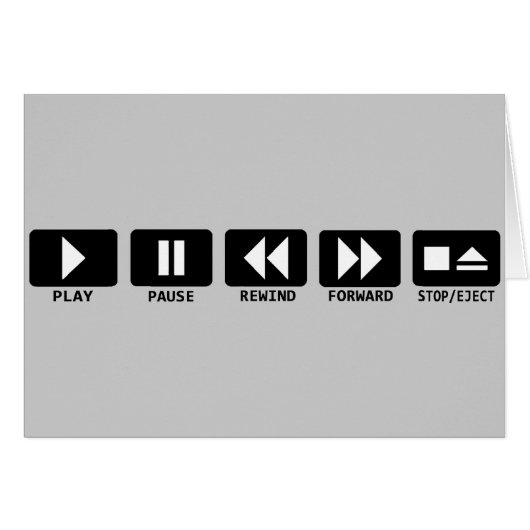 play pause rewind forward stop/eject cards (Front Horizontal)