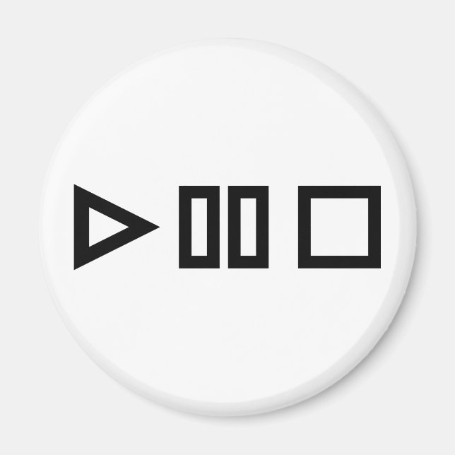 Play pause stop magnet (Front)