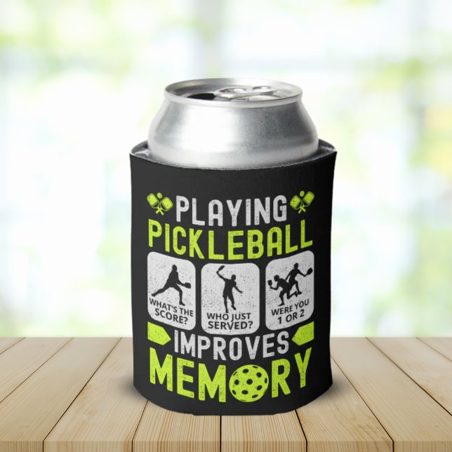 Play Pickleball Exercises Memory Can Cooler (Creator Uploaded)