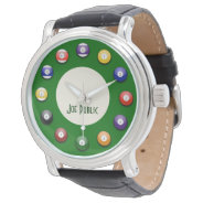 Play Pool - A Pool Ball Mens Watch at Zazzle