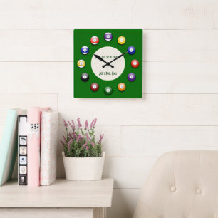 Play Pool - A Pool Ball Wall Clock