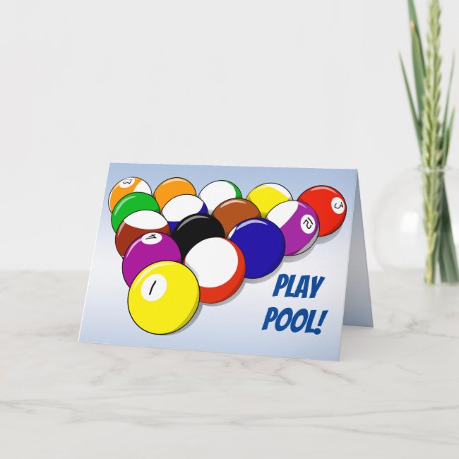Play Pool Blank Card