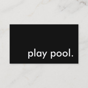 play pool. business card
