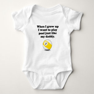 Play Pool Like My Daddy Baby Bodysuit