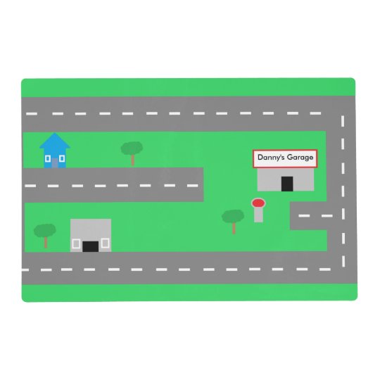 play road personalized placemat zazzle com