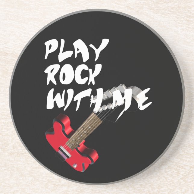 Play Rock with me Coaster (Front)