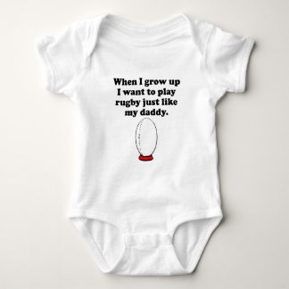 Play Rugby Like My Daddy Baby Bodysuit