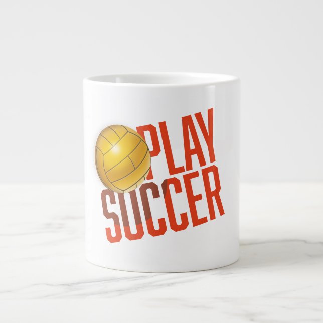 Play Soccer Giant Coffee Mug (Front)