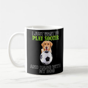Play Soccer Hang W Dog Golden Retriever Coffee Mug