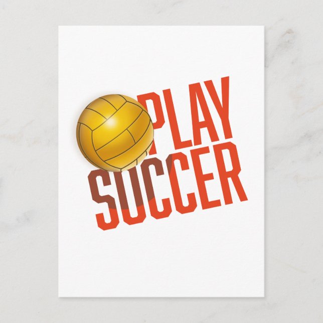 Play Soccer Postcard (Front)