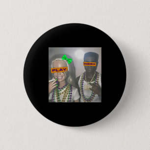 Play some boosie mardi gras beads new orleans button