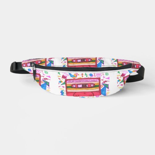 Play Some Cool Music Mixtape Art Pattern Fanny Pack