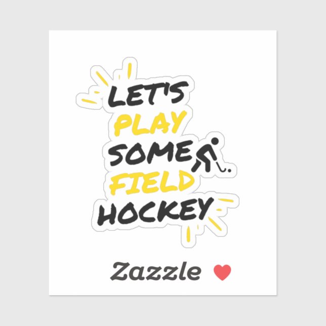play some field hockey sticker (Sheet)
