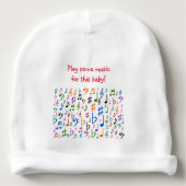 Play some music for this baby! baby beanie (Front)