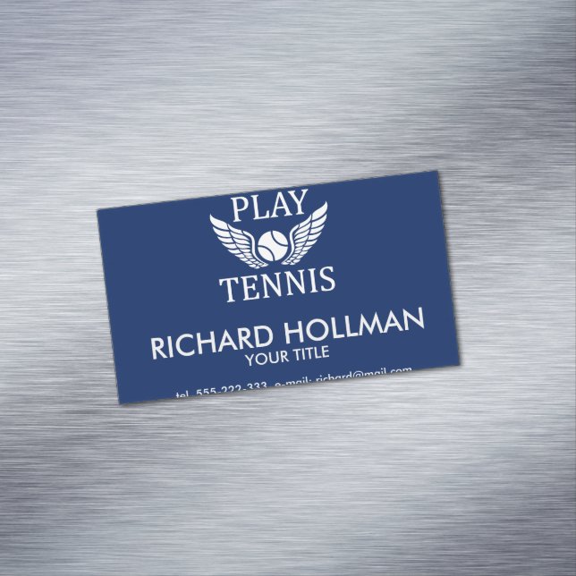 Play tennis business card magnet (In Situ)