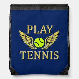Play tennis drawstring bag
