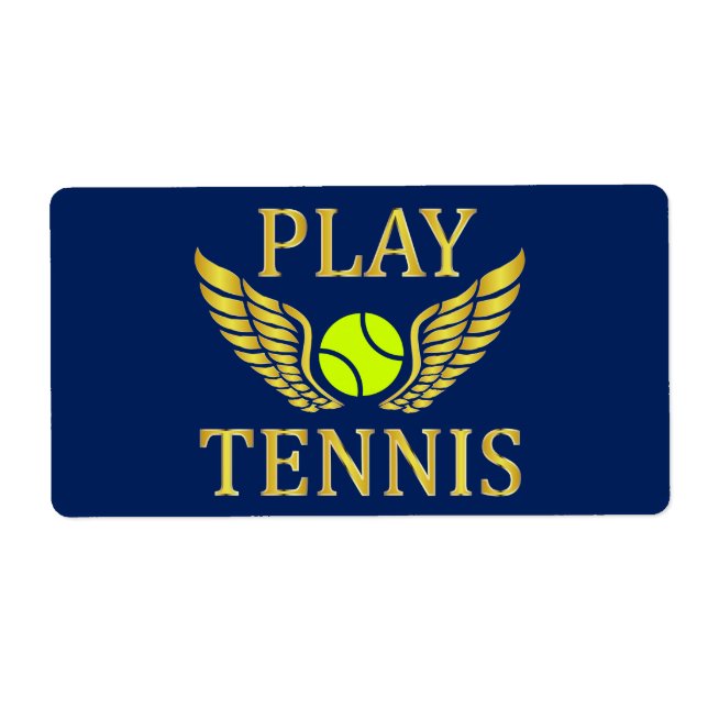 Play tennis label (Front)