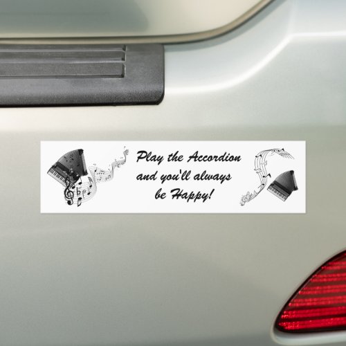 Play the Accordion Bumper Sticker