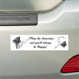 Play the Accordion Car Magnet