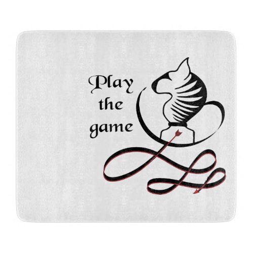 Play the GAME Bull Terrier Cutting Board