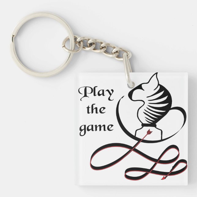 Play the GAME Bull Terrier Keychain (Front)