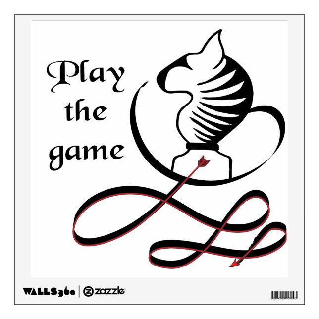 Play the GAME Bull Terrier Wall Decal (Front)