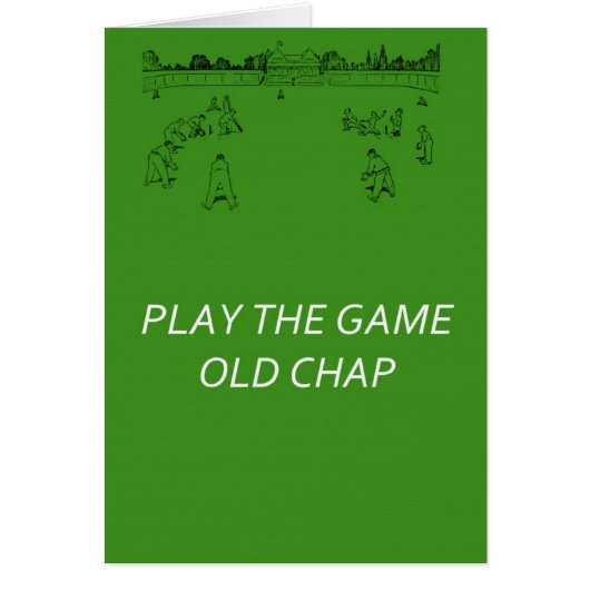 Play The Game Old Chap Cards (Front)
