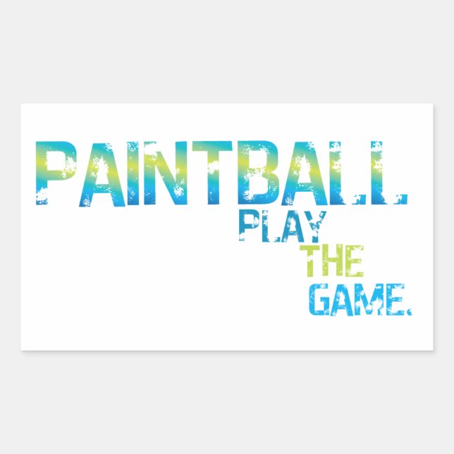 Play The Game Paintball Sticker (Front)
