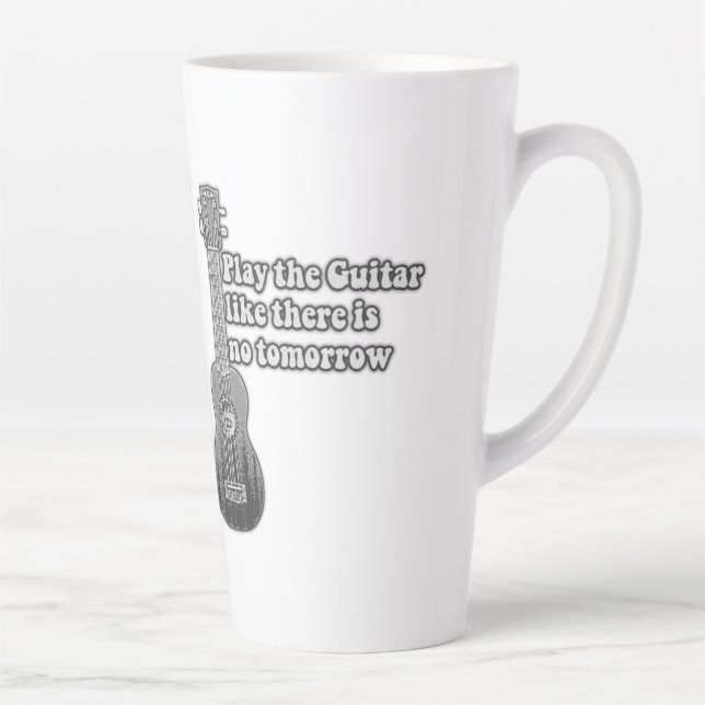 Play the guitar like there is no tomorrow latte mug (Right)