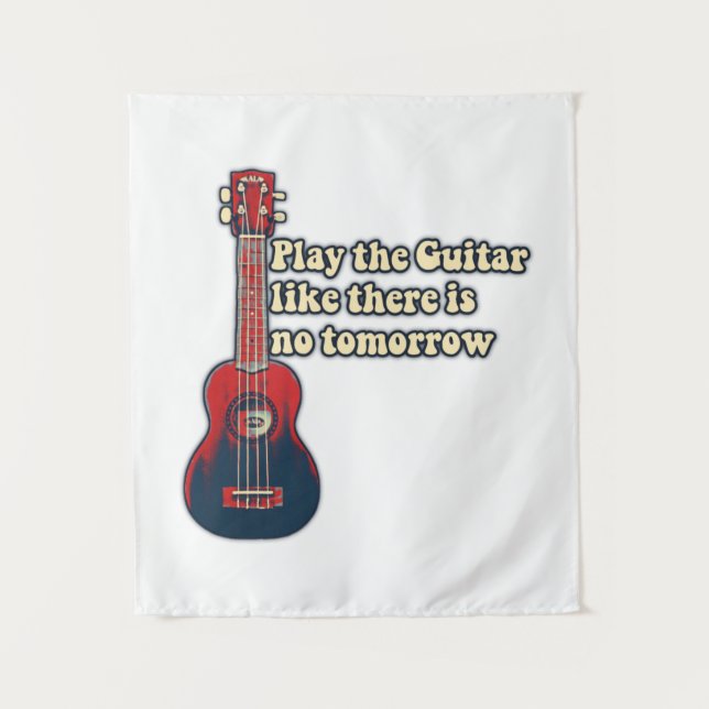 Play the guitar like there is no tomorrow. retro tapestry (Front)