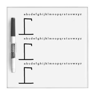 Play the hang man game dry erase board