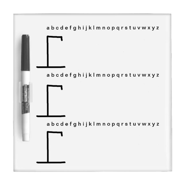 Play the hang man game dry erase board (Front)