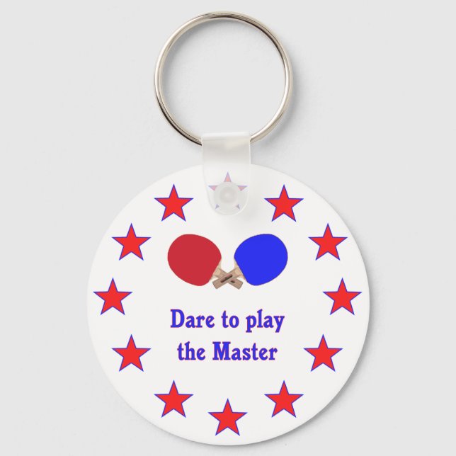 Play the Master Ping Pong Keychain (Front)