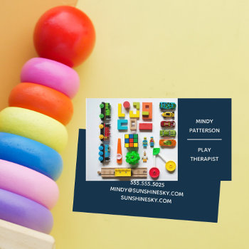Play Therapist Child Psychologist Counselor Toys Business Card by ModernMadison at Zazzle