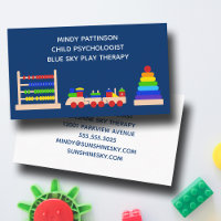 Play Therapy Child Psychologist Toys Train Blue