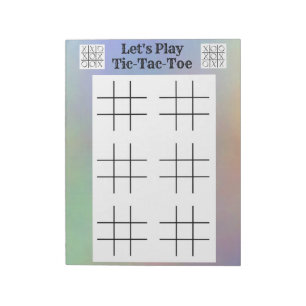 Play Tic-Tac-Toe Games - Fun Game Sheets Notepad