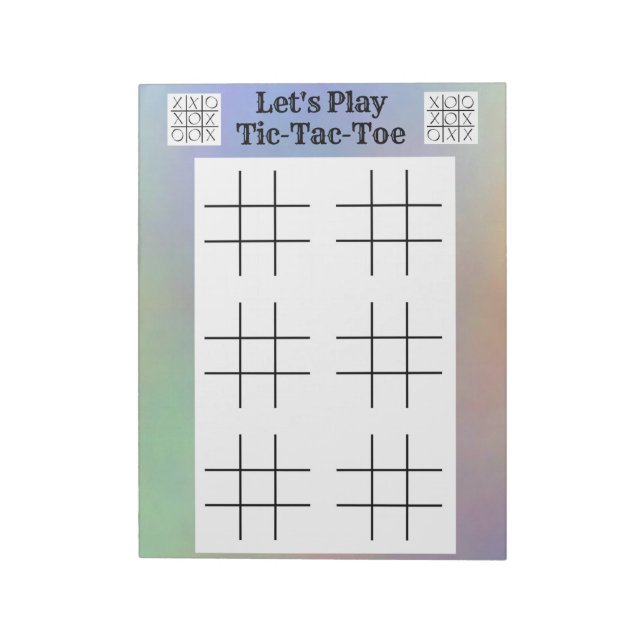 Play Tic-Tac-Toe Games - Fun Game Sheets Notepad (Rotated)