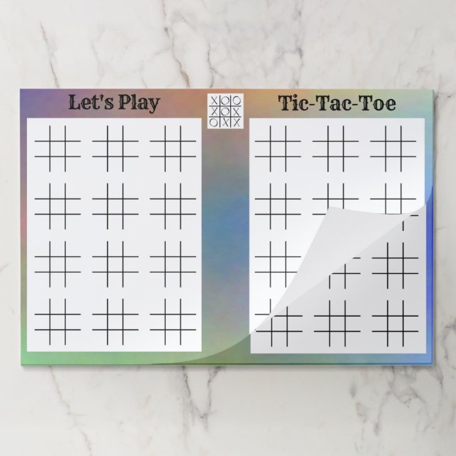 Play Tic-Tac-Toe Games - Fun Game Sheets - Paper Pad (Folded)