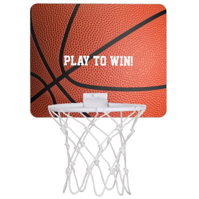 PLAY TO WIN Mini Basketball Hoop (Front)