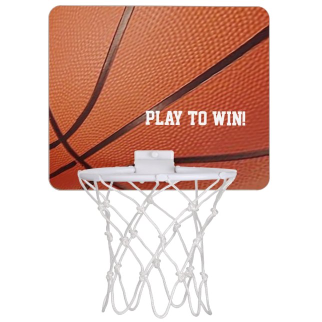PLAY TO WIN Mini Basketball Hoop (Front)