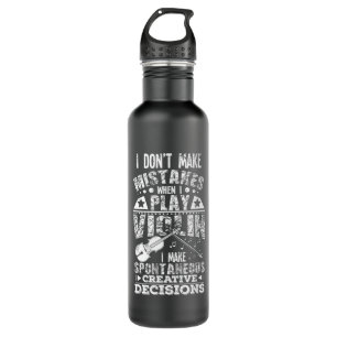 Play Violin Stainless Steel Water Bottle