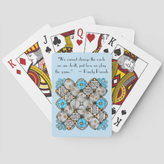 Play What's Dealt with Geometric Doodle in Blue Poker Cards
