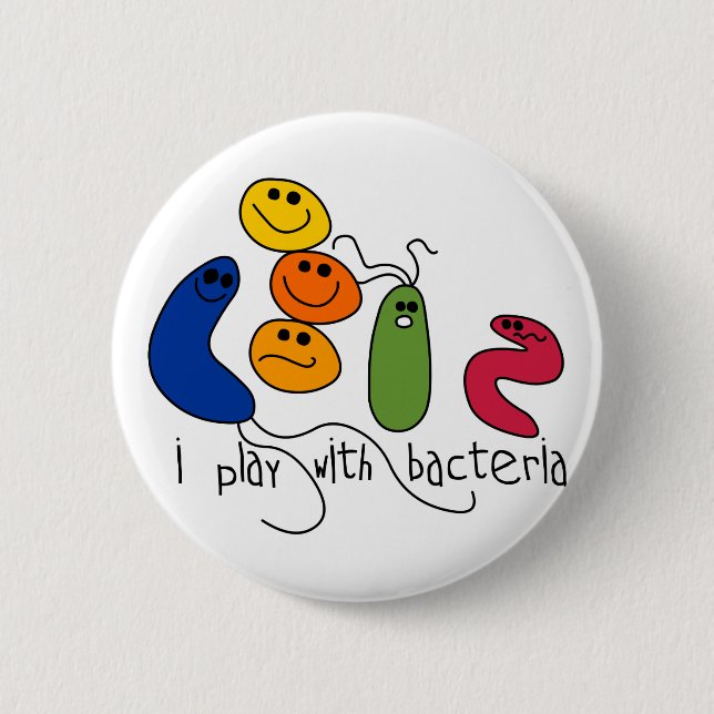 Play with Bacteria Button (Front)
