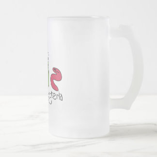 Play with Bacteria Frosted Glass Beer Mug