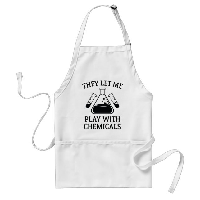Play With Chemicals Adult Apron (Front)