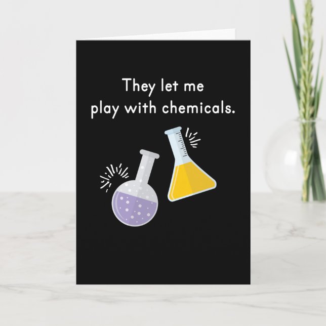 Play With Chemicals Chemist Chemistry Card (Front)